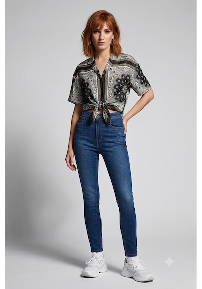 Levi's Kadın 721 Yüksel Bel Skinny Fit Kadın Jean Pantolon-0421 Lacivert