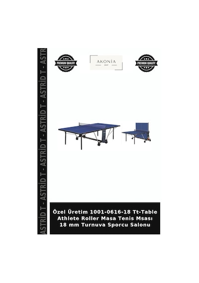 Özel Üretim 1001-0616-18 Tt-table Athlete Roller Masa Tenis Msası 18 Mm Turnuva Sporcu Salonu