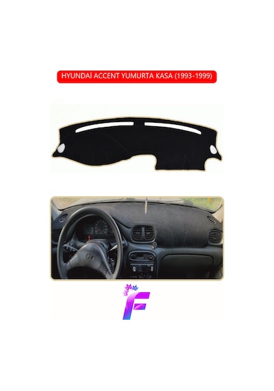 Hyundai Accent Yumurta Kasa 1993-1999 Torpido Örtüsü Güneşten, Isıdan, Çatlamadan Korur G3 Kırmızı