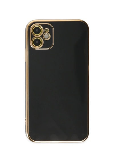 Apple Uyumlu iPhone 12 Kılıf Volet Silikon - Siyah 0.2M-Çok Renkli