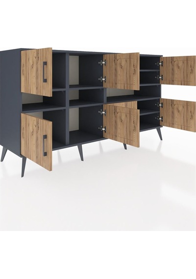 Hyperion Konsol 8 Raflı 8 Kapaklı 176x44x99 Antrasit-çam/antrasit Antrasıt/atlas Çam - Antrasıt Hyperion Konsol 8 Raflı 8 Kapaklı 176x44x99 Antrasit-çam/antrasit Antrasıt/atlas Çam - Antrasıt