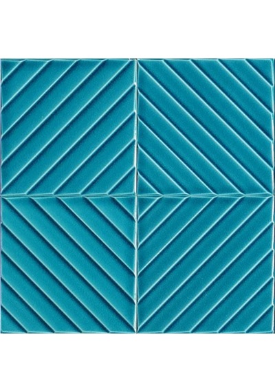 Armada Çini 20x20 Cm Linea Turkuaz Modern Desenli Çini Seramik