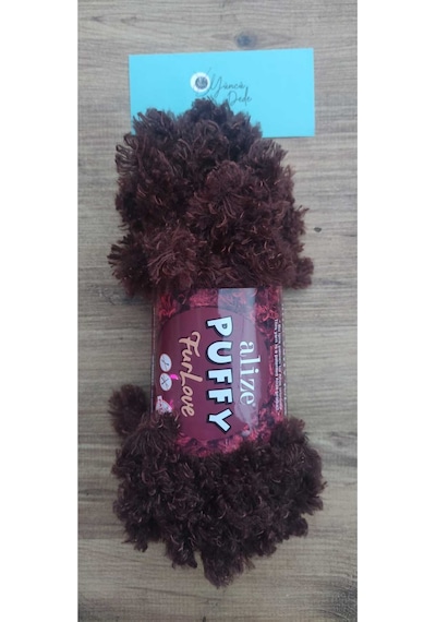 1 Adet Puffy Furlove 493 Elle Örülen Kalpli Yastık Bebek Battaniyesi Örgü Ipi