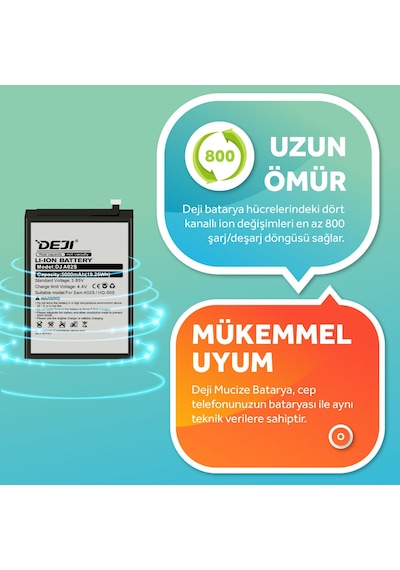 Samsung Galaxy Uyumlu A02S/A03/A03S Batarya Mucize Batarya Deji