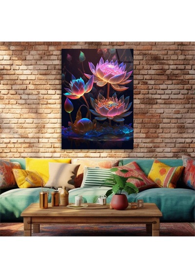 Gerçek Cama Baskı Sanat Temalı Tekli Cam Tablo 482 S444