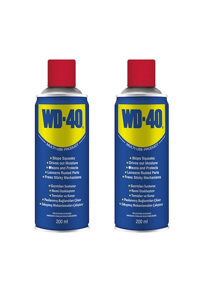 WD40 Pas Sökücü, Koruyucu, Yağlayıcı Sprey 200 ML 2 Adet