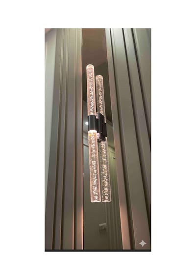 Bubblelight Large 51 Cm Modern Tasarım Led Aplik - Duvar Lambası - Antrasit Gri - Elektrikli - Günışığı Çok Renkli
