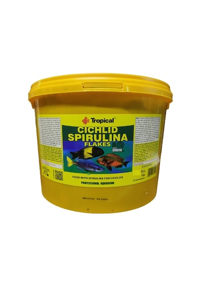 Tropical Cichlid Spirulina Flakes Pul Balık Yemi 100 G