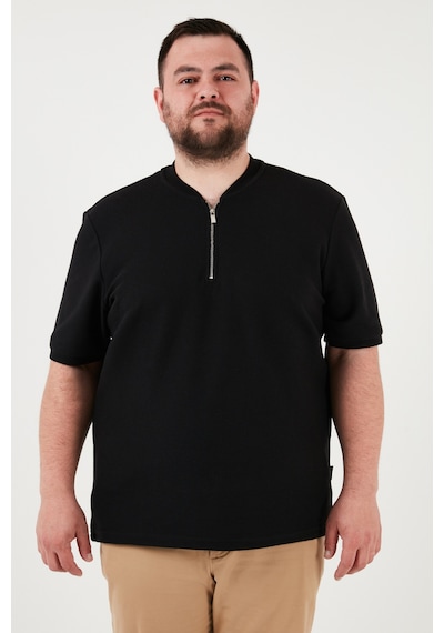 Buratti Büyük Beden Pamuklu Regular Fit Erkek T Shirt 5902653B Siyah