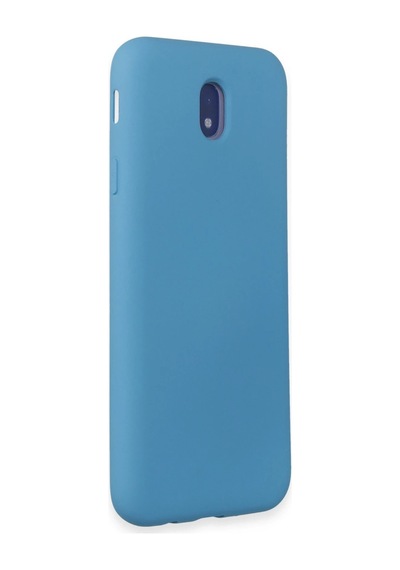 Cosmotex Newface Samsung Galaxy Uyumlu  J7 Pro / J730 Kılıf Nano İçi Kadife Silikon - Mavi