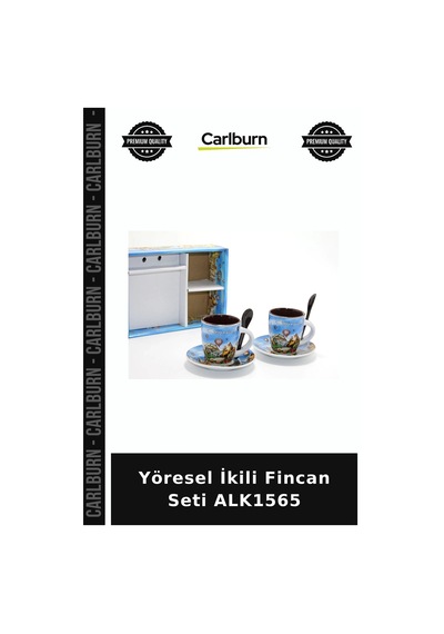 Özel Üretim Kahve Sunum Çeyiz Hediyelik Yöresel İkili Fincan Seti Alk1565 Diğer