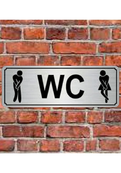 10X20 Cm Wc Bay Bayan Yazılı Metal Yönlendirme Levhası