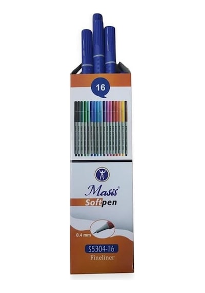 Masis Softpen Fineliner Koyu Mavi 10'lu Paket