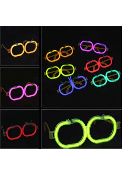 Glow Elma Gözlük - Glow Partisi Gözlüğü - Glow Gözlük 12 Adet "