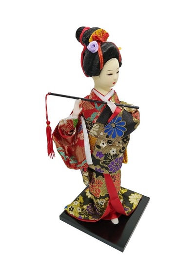Japon Kimonolu Geyşa Bebek Kabuki Biblo 30 Cm No.19 Anime