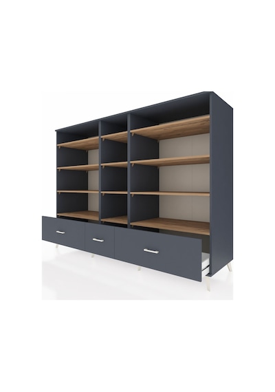 Kronos Dolap 12 Raflı 3 Çekmeceli 220x59x163 Antrasit-çam/antras Antrasit-çam/antrasit Kronos Dolap 12 Raflı 3 Çekmeceli 220x59x163 Antrasit-çam/antras Antrasit-çam/antrasit