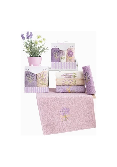 Nakışlı 3&apos Lü Mutfak Ve El & Yüz Havlu Seti 30x50 Cm Lavanta, Nakıslımutfak 4 Renk