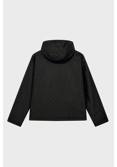 Emporio Armani Logolu Relaxed Fit Kapüşonlu Suya Dayanıklı Ceket Erkek Ceket Em006736 Af29202 Fc368 Siyah