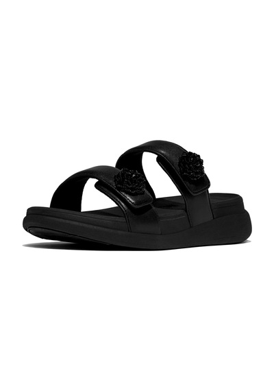 Roncato 090 All Black Sandalet Kadın Diğer Iw5-090 / 675 Fitflop F-mode Go Beadie-button Adjustable Two-bar Siyah