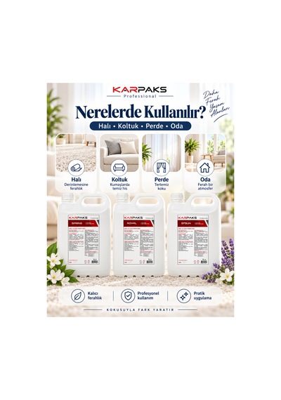 Halı Ve Oda Parfümü 3 Lü Deneme Seti 3x5 L Spring + Royal + Efsun Profesyonel Koku Seti Diğer