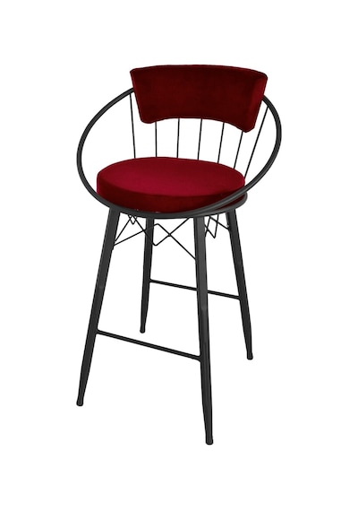 Bar Sandalyesi , Ada Mutfak Sandalyesi , Bar Taburesi , Yüksek Sandalye Bordo