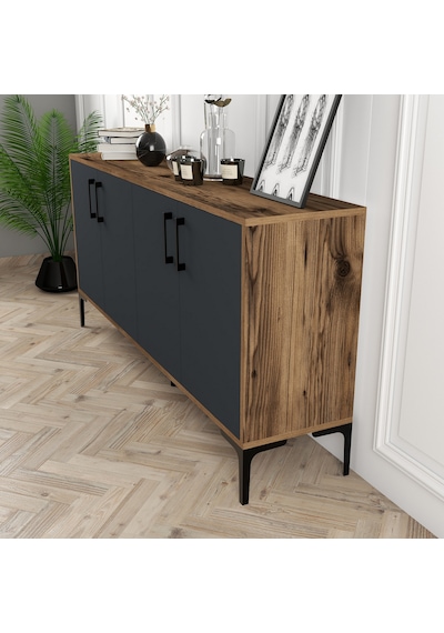 Kiev 160cm Konsol - Ceviz / Antrasit