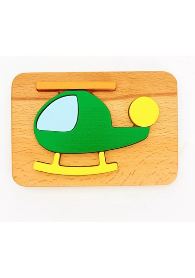 Wood&joy Helikopter Puzzle Ve Denge Oyunu