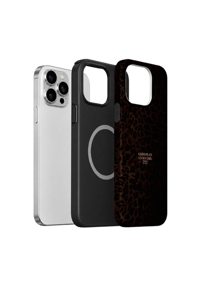 Velvoria Valestra Gece Leopar Apple iPhone Uyumlu 13 Pro Max Magsafe Koruma Kılıfı Valestra Magline - Gece Leopar
