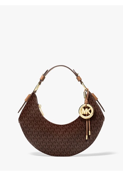 Michael Kors Kadın Marka Logo Baskılı Gold Aksesuar Detaylı Ayarlanabilir Omuz Askılı Günlük Kullanıma Uygun Şık Kahverengi Omuz Çantası 30f5gq4l6b 252
