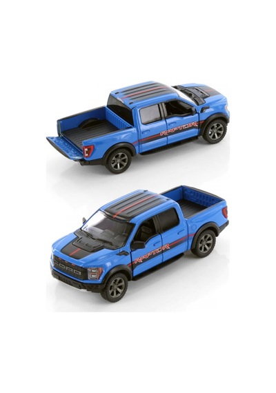Kinsmart 2022 Ford F-150 Raptor Pickup Truck Livery Edition Mavi