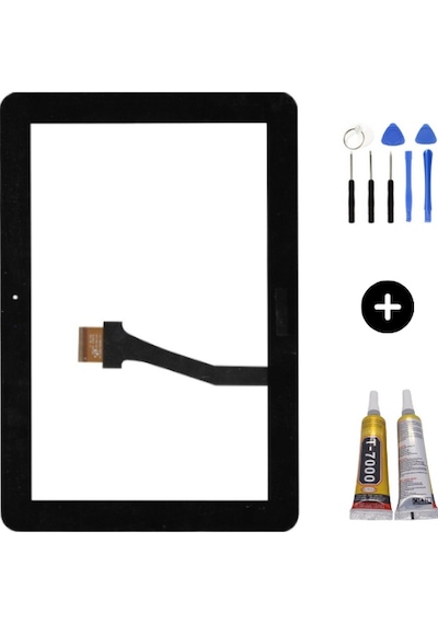 Samsung Galaxy Tab 4 Sm-t535 Uyumlu A Kalite Dokunmatik Siyah + Montaj Seti