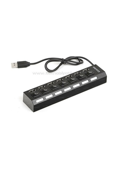 Dark Connect Master Usb272 7 Port On/Off Düğmeli Usb Çoklayıcı