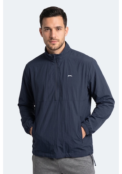 Slazenger Reckon Erkek Dik Yaka Fermuarlı Lacivert Yağmurluk