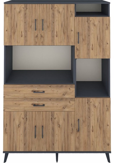 Hyperion Dolap 9 Raflı 2 Çekmeceli 6 Kapaklı 132x44x195 Antrasit-çam/çam Atlas Çam/atlas Çam Hyperion Dolap 9 Raflı 2 Çekmeceli 6 Kapaklı 132x44x195 Antrasit-çam/çam Atlas Çam/atlas Çam
