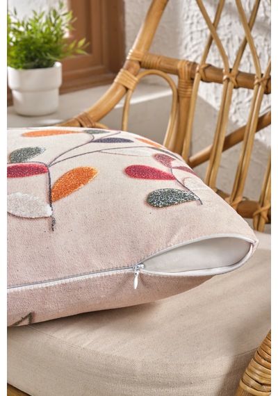Soft Kadife Baskılı 43 X 43 Cm Kırlent Kılıfı Lale