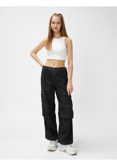 Koton Basic Atlet Halter Yaka Nervürlü Dar Kesim Ekru 3sal30179ık 3SAL30179IK010 Ekru