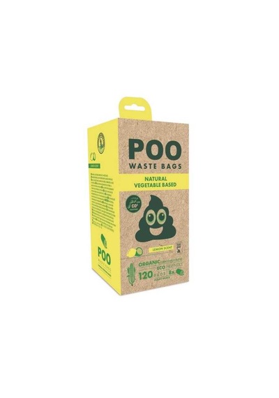 M-pets Poo Dışkı Poşeti 15 Yaprak Limon Kokulu 8li Paket