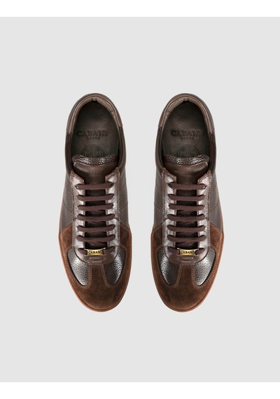 Cabani Hakiki Dana Deri Kahve Napa Erkek Sneaker Ayakkabı Kahverengi