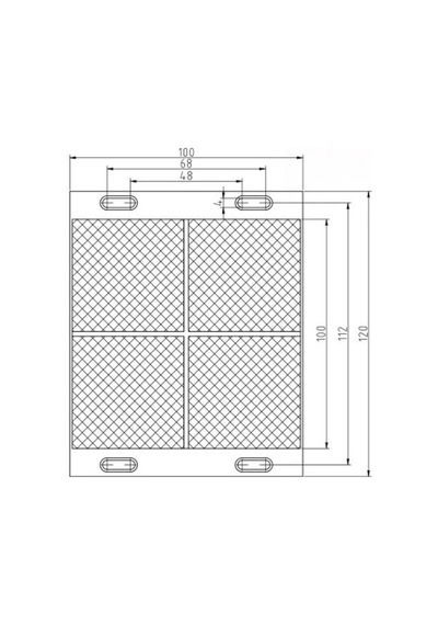 100x100mm Reflektör / Mesafe Sensörleri Uyumlu - Siyah