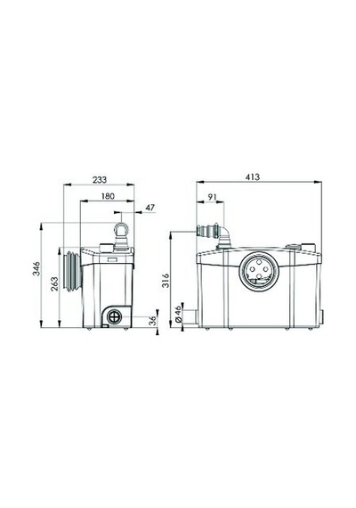 Sanipro Xr - Wc+3 Ünite Fos Tah Cihazı - 16 Lt