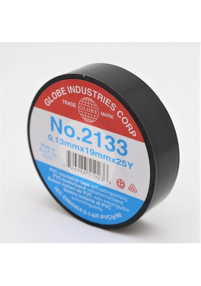Globe Vinil İzole Bant Halogen Free Halojensiz "0.13x19x25yards" Siyah