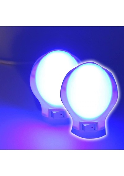 Ufo Led Gece Lambası 0,5w Tasarruflu Işıklı Fişli Düğmeli 2 Adet Beyaz Diğer