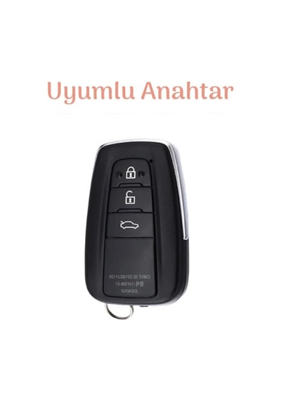 Lüx Toyota C-hr Corolla Rav4 Land Cruiser 3 Buton Sustasız Nano Anahtar Kılıfı Siyah Gold Renk