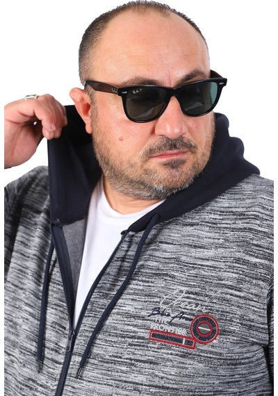 Moc Grande Mocgrande Büyük Beden Erkek Sweat The Frontier 22726 Lacıvert Lacivert