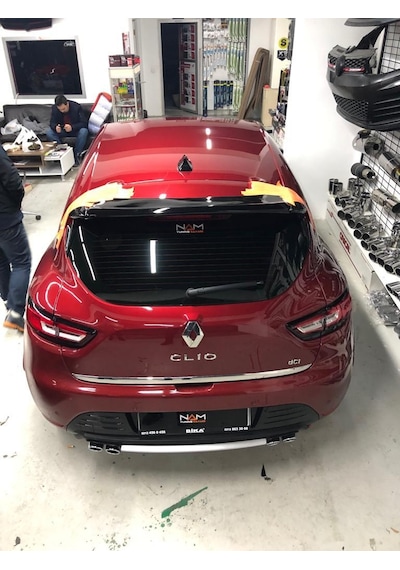 Clio 4 Bagaj Üstü Spoiler Piano Black Boyalı Spoyler