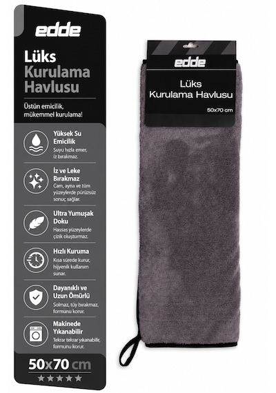 Edde Araba Araç Oto Lüks Kurulama Havlusu 50 70 Cm Oto Detailing
