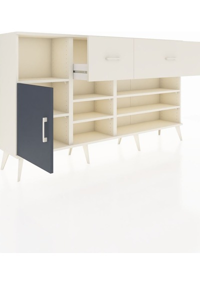 Arges Konsol 6 Raflı 2 Çekmeceli Tek Kapaklı 176x30x99 Aytaşı-antrasit/aytaşı Antrasıt/aytası - Aytası Arges Konsol 6 Raflı 2 Çekmeceli Tek Kapaklı 176x30x99 Aytaşı-antrasit/aytaşı Antrasıt/aytası - Aytası