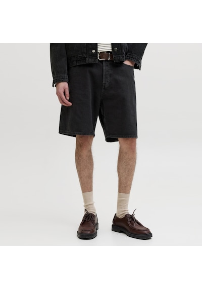 Erkek Bol Kesim Şort - Tony - 12289967 Black Denim