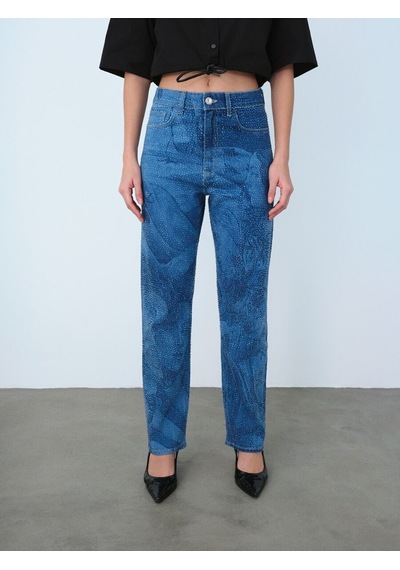 LOFT Mom Slim Fit Kadın Pantolon Lf2040321 Q1.v1 Denim
