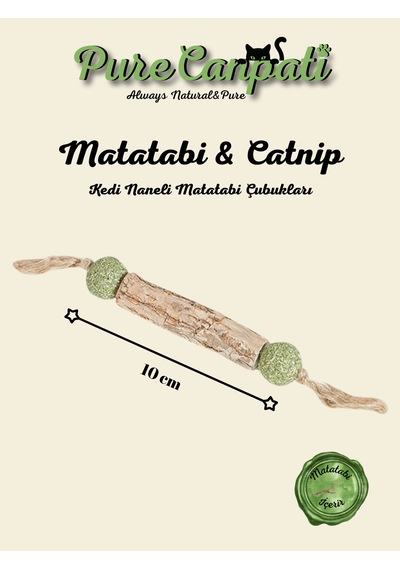 Purecanpati Catnipli Matatabi Stick Kedi Diş Kaşıyıcı Oyuncak